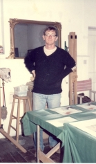 Ian in his studio at Duddo in Northumberland  27 August 1984